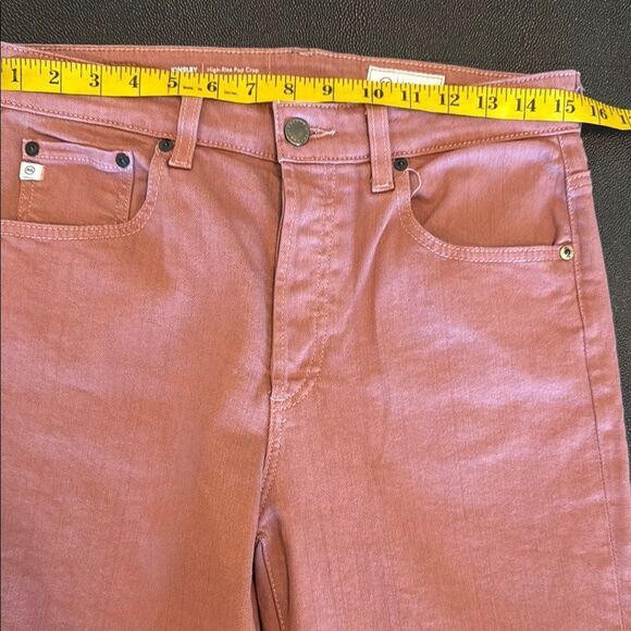 Ag Adriano Goldschmied Kinsley Dusty Blush Wide-Leg Pop Crop Jeans size 29 - Picture 7 of 13